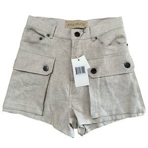 NEW!‎  AYA MUSE women’s linen mini short - SMALL